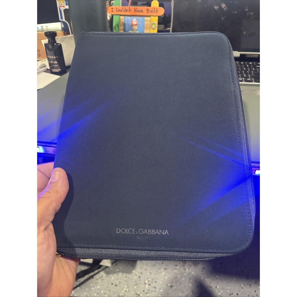 Dolce Gabbana Beauty Tablet Notebook Sleeve Case Navy Blue Zip